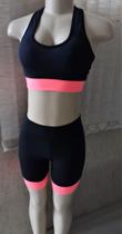 Roupa de academia conjunto feminino fitness preto