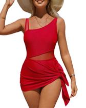 Roupa de banho de uma peça Charmo Swim com saia para mulheres