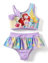Roupa de banho Disney Princess One Shoulder Bow Tie Tankini 2Y Roupa de banho Disney Princess One Shoulder Bow Tie Tankini 2Y