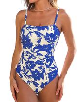 Roupa de banho feminina CUPSHE, gola quadrada, controle de barriga