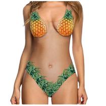 Roupa de banho feminina de praia genérica com peito peludo de uma peça