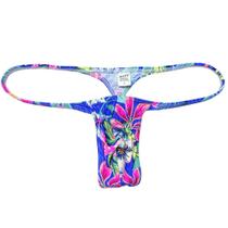 Roupa de banho masculina OROCOJUCO, tanga posando estampada, rosa Morning Glory Roupa de banho masculina OROCOJUCO, tanga posando estampada, rosa Morning Glory