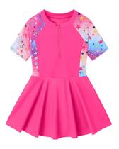 Roupa de banho para meninas Ghteas Rose Red com shorts de 7 a 8 anos Roupa de banho para meninas Ghteas Rose Red com shorts de 7 a 8 anos