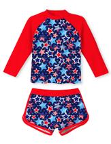 Roupa de banho Rash Guard Vogseek Girls Independence Day 8T