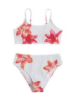 Roupa de banho RoseSeek, floral, cintura alta, 2 peças, 13 anos Roupa de banho RoseSeek, floral, cintura alta, 2 peças, 13 anos