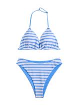 Roupa de banho RoseSeek Girl's Floral Gingham, 2 peças, 10Y, azul/branco Roupa de banho RoseSeek Girl's Floral Gingham, 2 peças, 10Y, azul/branco