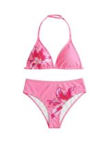 Roupa de banho RoseSeek Girl's Tie Dye Smocked, 2 peças, 11Y Floral