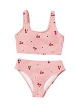 Roupa de banho RoseSeek para menina de 2 peças listrada Bowknot 8Y Cherry Roupa de banho RoseSeek para menina de 2 peças listrada Bowknot 8Y Cherry