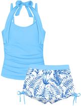 Roupa de banho TALLWH Brand Girls Tankini tamanho 10/8 Tummy Control Roupa de banho TALLWH Brand Girls Tankini tamanho 10/8 Tummy Control