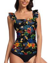 Roupa de banho Tankini Tops Soneven Tummy Control para mulheres Roupa de banho Tankini Tops Soneven Tummy Control para mulheres