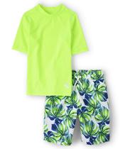 Roupa de banho The Children's Place de manga curta Rash Guard Boys
