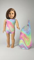 Roupa de Banho Unicórnio Tie-Dye para Bonecas M