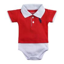 Roupa de Bebê 1 Pç Body Gola Polo Manga Curta Várias Cores