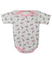 Roupa de Bebê 1 Pça Body Estampado Manga Curta Menino Menina Roupa de Bebê 1 Pça Body Estampado Manga Curta Menino Menina