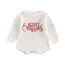 Roupa de bebê Adobabirl My First Christmas Sweater Macacão