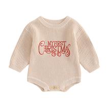 Roupa de bebê Adobabirl My First Christmas Sweater Macacão