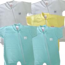 Roupa de Bebê Atacado Kit 5 Macacão Pijama Fácil de Vestir - Jolen Baby