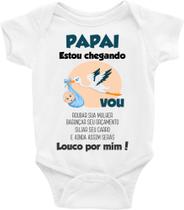 Roupa De Bebê Body Frases Papai Estou Chegando Roupa De Bebê Body Frases Papai Estou Chegando