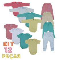 Roupa De Bebe Body Menina Ou Menino Kit 12 Peças Atacado