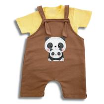 Roupa de Bebê Conjunto Jardineira e Camiseta infantil Confortável Menino e Menina