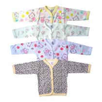 Roupa De Bebê Kit 04 Peças Casaco Lisos E Estampados Algodão