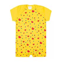 Roupa de Bebê Macacão Suedine Banho de Sol Estampado Meninas