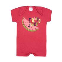 Roupa de Bebê Macacão Suedine Banho de Sol Estampado Meninas