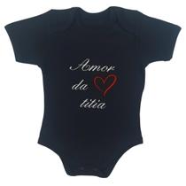 Roupa de Bebê Menina Menino Body Amor da Titia Infantil