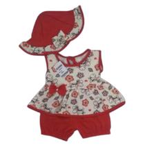 Roupa de bebê menina verão banho de Sol conjunto com chapéu