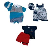Roupa de bebê menino lote com 3