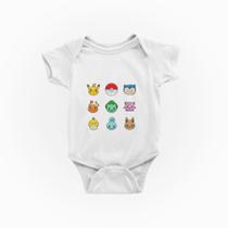 Roupa de Bebe Mesversário Body de Bebê Temático Pokemon 2