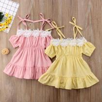 Roupa De Bebe Vestido Menina Infantil Com Tiara 100% Algodão Rosa Roupa De Bebe Vestido Menina Infantil Com Tiara 100% Algodão Rosa