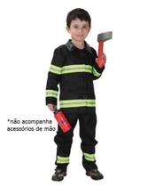 Roupa De Bombeiro Luxo Infantil