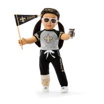 Roupa de boneca American Girl New Orleans Saints de 45 cm com acesso.