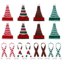 Roupa de boneca Geyoga, 16 peças, mini chapéus de Papai Noel, cachecóis