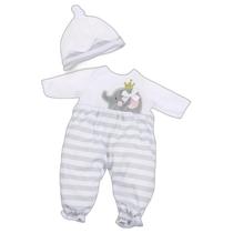 Roupa de boneca JC Toys Berenguer Boutique cinza listrada Roupa de boneca JC Toys Berenguer Boutique cinza listrada