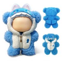 Roupa de boneca LaeFae Plush Shark Outfit 17 cm com acessórios