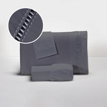 Roupa de Cama 400 Fios Percal Ponto Palito Toque 100% Macio