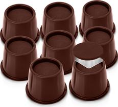 Roupa de cama Bed Risers Utopia, pacote com 8, 7,6 cm, redonda, marrom avermelhada Roupa de cama Bed Risers Utopia, pacote com 8, 7,6 cm, redonda, marrom avermelhada