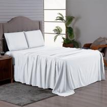 Roupa de Cama Casal 4 Pçs Jogo Lençol 400 Fios Micropercal Peletizado Ponto Palito Callandra Roupa de Cama Casal 4 Pçs Jogo Lençol 400 Fios Micropercal Peletizado Ponto Palito Callandra