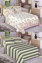 Roupa de Cama Casal 4 Peças Algodão Sortido - Encanto