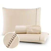Roupa de Cama Casal Queen Jogo Lençol 400 Fios Micropercal 3 Pçs - Toque Macio