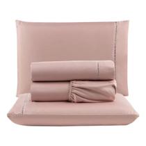 Roupa de Cama Casal Queen Size Jogo Lençol 400 Fios Micropercal 4 Pçs Toque Macio Premium Roupa de Cama Casal Queen Size Jogo Lençol 400 Fios Micropercal 4 Pçs Toque Macio Premium