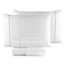 Roupa De Cama Casal Suavit 400 Fios 04 Peças - Branco