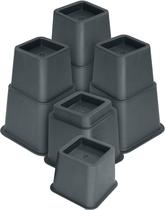 Roupa de cama Furniture Risers Utopia com elevação de cama ajustável de 3, 5 ou 8 polegadas (conjunto de 4 elevadores, cinza) Roupa de cama Furniture Risers Utopia com elevação de cama ajustável de 3, 5 ou 8 polegadas (conjunto de 4 elevadores, cinza)
