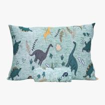 Roupa de Cama Infantil 2 Pçs Dinossauros Lençol C/ Elástico mais Fronha Solteiro Portallar