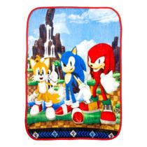 Roupa de cama infantil Throw Sonic The Hedgehog Anime 100x125cm
