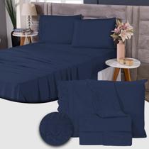 Roupa de Cama Jogo De Lençol Casal Padrão 4 Peças 400 Fios Micropercal Bordado Inglês Toque Macio Luxo Premium