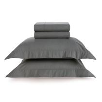 Roupa De Cama King Piero Trussardi 100% Algodão 200 Fios Cinza