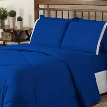 Roupa De Cama + Lençol Dupla Face Casal Box 6 Pçs Edredom Roupa De Cama + Lençol Dupla Face Casal Box 6 Pçs Edredom